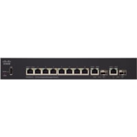 Commutateur Ethernet 350 SG350-10 10 Ports Gérable - Gigabit Ethernet - 10/100/1000Base-T, 1000Base-X Cisco - 10 Ports - Gérable - Gigabit Ethernet - 10/100/1000Base-T, 1000Base-X - 3 Couche supportée - Modulaire - 2 Emplacements SFP - 9,80 W Consommation d'énergie - Fibr