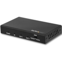 StarTech.com 2 Port HDMI Splitter - 4K 60Hz - 1x2 Way HDMI 2.0 Splitter - HDR - ST122HD203 - Displays the same image with sound on 2 screens - Splits an HDMI video signal up 4K 60Hz - 4:4:4 chroma; up to 18Gbps (HDMI 2.0b) - HDR; HDCP 2.2 to HDCP 1.4 conversion; 7.1 surround sound audio - Passes EDI