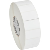 Zebra Label Paper 2.25 x 1.25in Direct Thermal Zebra Z-Perform 2000D 3 in core - 2 1/4" Width x 1 1/4" Length - Permanent Adhesive - Direct Thermal - White - Paper, Acrylic - 4350 / Roll - Perforated - 8 / Roll