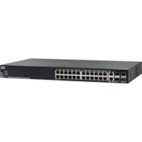 Cisco SG350X-24 Layer 3 Switch - 24 Ports - Manageable - Gigabit Ethernet - 10/100/1000Base-T - Refurbished - 3 Layer Supported - Modular - Twisted Pair, Optical Fiber