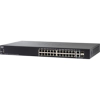 Cisco SG250-26HP 26-Port Gigabit PoE Smart Switch - 26 Ports - Manageable - Gigabit Ethernet - 1000Base-T, 1000Base-X - Refurbished - 2 Layer Supported - Modular - 2 SFP Slots - Twisted Pair, Optical Fiber - Rack-mountable - Lifetime Limited Warranty