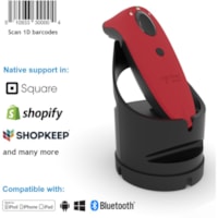 Socket Mobile SocketScan® S700, Linear Barcode Scanner, Red & Black Charging Dock - Wireless Connectivity - 1D - Imager - Bluetooth - Red, Black