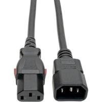 Tripp Lite by Eaton P004-L03 Power Extension Cord - For Computer, Server, Printer, Monitor, PDU, UPS, PC - Black - 3 ft (0.91 m) Cord Length - IEC 60320 C14 / IEC 60320 C13 - International