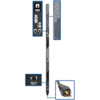 Tripp Lite by Eaton PDU3EVN6H50BA 42-Outlet PDU - Monitored - Hubbell CS8365C - 12 x IEC 60320 C19, 30 x IEC 60320 C13 - 230 V AC - Network (RJ-45) - 0U - Vertical - Rack-mountable 