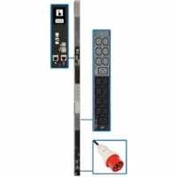 Tripp Lite by Eaton PDU3XEVN6G20 48-Outlets PDU - Monitored - IEC 60309 16/20A RED (3P+N+E) - 42 x IEC 60320 C13, 6 x IEC 60320 C19 - 380 V AC, 400 V AC, 415 V AC - Network (RJ-45) - 0U - Vertical - Rack-mountable 