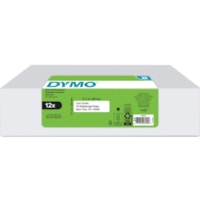 Dymo Address Label - 1 1/8" (28.58 mm) Height x 3 1/2" (88.90 mm) Width - Rectangle - Thermal - White - 12 / Box