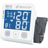 Moniteur de pression artérielle BD240 Bios Diagnostics - Indicateur de niveau de PA, Grand écran, Fonction heure, Fonction de date, Alarme, Détection de rythme cardiaque irrégulier