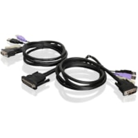 IOGEAR 10ft. Dual Computer USB DVI KVM Cable with Audio - 10 ft KVM Cable for Computer, Audio/Video Device, Keyboard/Mouse, KVM Switch, Server - First End: 1 x 44-pin D-sub - Male - Second End: 2 x DVI-D (Single-Link) Digital Video - Male, 2 x Mini-phone Stereo Audio - Male, 2 x USB Type A Keyboard 