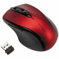 Kensington Pro Fit Wireless Mid-Size Mouse - Optical - Wireless - Radio Frequency - Red - USB - 1600 dpi - Scroll Wheel - Medium Hand/Palm Size - Right-handed