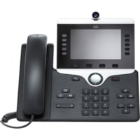 Téléphone IP 8845 - Avec fil/Sans fil - Filaire - Bluetooth - Fixation au mur, De table - Charbon Cisco - VoIP - 2 x Réseasu (RJ-45) - PoE Ports