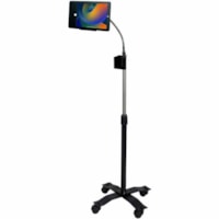 CTA Digital Compact Security Gooseneck Floor Stand for iPad (Gen. 5-6), iPad Pro 9.7, and iPad Air (Gen. 1-2) - Up to 9.7" Screen Support - 58" (1473.20 mm) Height x 17.50" (444.50 mm) Width x 17.50" (444.50 mm) Depth - Floor - Metal