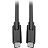 Tripp Lite series U420-010 USB Type-C to USB Type-C Cable, M/M, 10 ft. - 10 ft (3.05 m) USB Data Transfer Cable for Smartphone, Hard Drive, Docking Station, Flash Drive, Tablet, MacBook, Wall Charger, Ultrabook, Chromebook - First End: 1 x USB 3.1 (Gen 1) Type C - Male - Second End: 1 x USB 3.1 (Gen