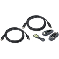 IOGEAR 10 Ft. Dual View DisplayPort, USB KVM Cable Kit with Audio (TAA)