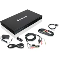 IOGEAR 8-Port USB HDMI KVM Switch with Audio (TAA Compliant) - 8 Computer(s) - 1 Local User(s) - 1920 x 1200 - 12 x USB - 9 x HDMI - 1U - Rack-mountable 