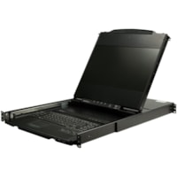 StarTech.com Console KVM rackable avec entrées DVI et VGA - Kit complet - 1 Ordinateur(s) - 17,3 po LED - Full HD - 1920 x 1080 - 3 x USB - 2 x DVI - 2 x VGA - Clavier - Pavé tactile - 120 V AC, 230 V AC Tension d'entrée - 1U Haut - PC - Acier - Noir