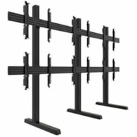 Atdec 3 x 2 freestanding floor mount (118.1" rails, 70.87" posts) - Up to 118.1" Screen Support - 49.90 kg Load Capacity - Floor, Freestanding - Aluminum, Steel