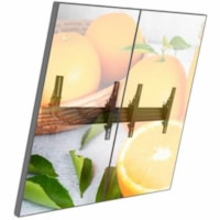 Atdec 2 x 1 wall menu board mount - Up to 110lb/display - VESA up to 400 - 49.2" rail - Tilt - Landscape or portrait installation