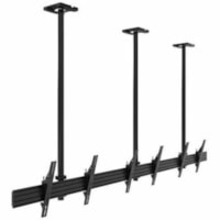 Atdec 3x1 ceiling menu board mount (118.1" rail, 59.05" poles), tilting angle - 3 Display(s) Supported - 55" Screen Support - 149.69 kg Load Capacity - 400 x 400, 600 x 400 - Aluminum, Steel