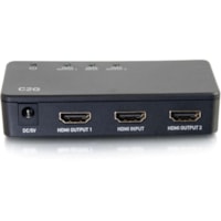 C2G 2-Port HDMI Splitter - 4K 30Hz (TAA) - 3840 × 2160 - 340 MHzMaximum Video Bandwidth - 1 x HDMI In - 2 x HDMI Out 