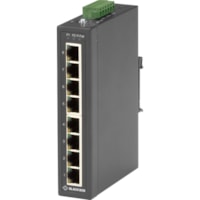 Commutateur Ethernet 8 Ports Black Box - 8 Ports - 2 Couche supportée - Paire torsadée - Fixation au mur, Montage sur rail DIN, Panneau montable - 1 Année Garantie limitée