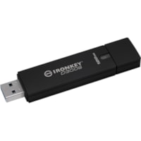 Kingston 128GB IronKey D300 D300S USB 3.1 Flash Drive - 128 GB - USB 3.1 - Anthracite - 256-bit AES 