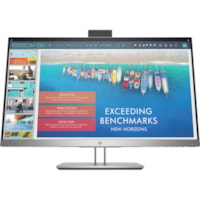 HP E243d 24" Class Webcam Full HD LCD Monitor - 16:9 - Jack Black, Asteroid - 23.8" Viewable - In-plane Switching (IPS) Technology - LED Backlight - 1920 x 1080 - 16.7 Million Colors - 250 cd/m² Typical - 7 ms - 60 Hz Refresh Rate - HDMI - VGA - DisplayPort