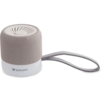 Verbatim Portable Bluetooth Speaker System - White - 100 Hz to 20 kHz - TrueWireless Stereo - Battery Rechargeable - 1 Pack