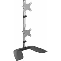 StarTech.com Vertical Dual Monitor Stand, Free Standing Height Adjustable Stacked Monitor Stand up to 27" (17.6lb/8kg) VESA Mount Displays - VESA mount 75x75/100x100mm vertical dual monitor stand - Stacked displays up to 27in or ultrawide up to 34in (17.6lb) - +/-15 tilt/swivel | 360 rotation - Indi