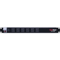 CyberPower CPS1220RM 120 - 120 VAC 20A Basic PDU - 12 Outlets, 15 ft, NEMA 5-20P, Horizontal, 1U, 3YR Warranty