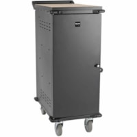 Chariot de charge CSC27AC Tripp Lite by Eaton - Acier - largeur de 26 po (661,42 mm) x profondeur de 28,8 po (732,54 mm) x hauteur de 43,1 po (1093,47 mm) - Noir - Pour 27 Périphériques