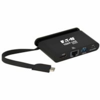 Station d'accueil U444-T6N-H4GUBC USB 3.1 Type C pour Notebook/Tablette PC/ PC de bureau/Smartphone - 100 W - Tripp Lite by Eaton - pour Notebook/Tablette PC/ PC de bureau/Smartphone - 100 W - USB 3.1 Type C - 3 x Ports USB - 1 xUSB 3.0 - Réseasu (RJ-45) - HDMI - Thunderbolt - Filaire