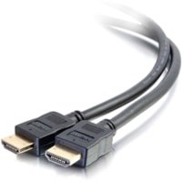 Câble audiovisuel Premium 6 pi HDMI C2G - 6 pi HDMI Câble audiovisuel pour Périphérique audio/vidéo, Home Cinéma, Périphérique réseau, Lecteur Blu-ray, Lecteur DVD - 18 Gbit/s - Supports up to 4096 x 2160 - Blindé - 30 AWG - Noir