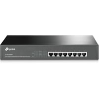 TP-Link 8-Port Gigabit Desktop/Rackmount Switch with 8-Port PoE+ - 8 Ports - Gigabit Ethernet - 1000Base-T - 2 Layer Supported - 9.89 W Power Consumption - 126 W PoE Budget - Twisted Pair - PoE Ports - Rack-mountable, Desktop - 3 Year Limited Warranty