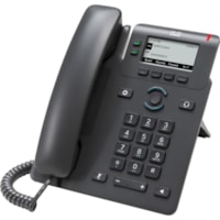 Cisco 6821 IP Phone - Corded - Corded - Wall Mountable, Desktop - Charcoal - 2 x Total Line - VoIP - 2 x Network (RJ-45) - PoE Ports