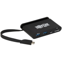 Concentrateur USB U460-T04-2A2C-1 - USB Type C - Externe - Noir Tripp Lite by Eaton - USB Type C - Externe - 4 Port(s) USB - 4 Port(s) USB 3.1 - Support UASP - PC, Mac