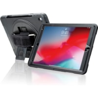 CTA Digital Carrying Case for 9.7" (246.38 mm) Apple iPad Pro Tablet - Black - Impact Resistance, Drop Resistant - Silicone Body - Hand Strap, Hand Grip - 9.84" (249.94 mm) Height x 7.08" (179.83 mm) Width x 0.61" (15.49 mm) Depth