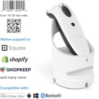 Scanner de code à barre SocketScan S740 Handheld - Sans fil Connectivité - Blanc Socket Mobile - Sans fil Connectivité - 19,49 po (495 mm) Distance de lecture - 1D, 2D - Imager - Bluetooth - Blanc