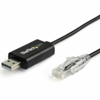 StarTech.com 6 ft / 1.8 m Cisco USB Console Cable - USB to RJ45 Rollover Cable - Transfer rates up to 460Kbps - M/M - Windows®, Mac and Linux® Compatible - 5.9 ft (1.80 m) RJ-45/USB Network Cable for Notebook, Desktop Computer, Router, Server, Switch - First End: 1 x 4-pin USB 2.0 Type A - M