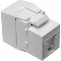 Tripp Lite by Eaton N238-001-GY-TF Keystone Jack Cat6a/Cat6/Cat5e, White, TAA - 1 x RJ-45 Network Female, 1 x IDC - Shielding - White 