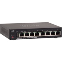 Cisco SG250-08 8-Port Gigabit Smart Switch - 8 Ports - Manageable - Gigabit Ethernet - 1000Base-T - Refurbished - 2 Layer Supported - Twisted Pair - Rack-mountable - Lifetime Limited Warranty