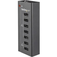 StarTech.com 7-Port USB Charging Station with 5 x 1A Ports and 2 x 2A Ports - 60 W - 120 V AC, 230 V AC Input - 12 V DC Output - 5 A - 1 Each