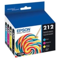 Epson T212 Original Standard Yield Inkjet Ink Cartridge - Combo Pack - Black, Color Pack - Inkjet - Standard Yield