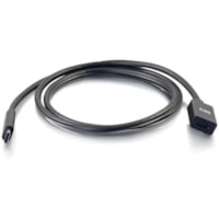 Câble de transfert de données 3 pi (0,91 m) USB C2G - 3 pi (0,91 m) USB Câble de transfert de données pour Ordinateur Portable, Smartphone, Tablette - 10 Gbit/s - Rallonge - Flash-Or, Nickel Contact plaqué - 32 AWG - Noir