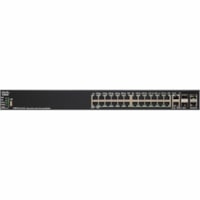 Commutateur de niveau 3 550X SG550X-24 26 Ports Gérable - Gigabit Ethernet, 10 Gigabit Ethernet - 10GBase-X, 10GBase-T, 10/100/1000Base-T - Remis à Neuf Cisco - 26 Ports - Gérable - Gigabit Ethernet, 10 Gigabit Ethernet - 10GBase-X, 10GBase-T, 10/100/1000Base-T - Remis à Neuf