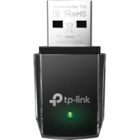 TP-Link T3U IEEE 802.11ac Dual Band Wi-Fi Adapter for Notebook - USB 3.0 - 1.27 Gbit/s - 2.40 GHz ISM - 5 GHz UNII - External