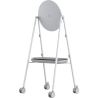 Support pout tableau blanc interactif Roam Steelcase - 65,40 po (1661,16 mm) Hauteur x 26,50 po (673,10 mm) Largeur x 30,40 po (772,16 mm) Profondeur - Blanc arctique, Gris, Argenté, Etain, Blanc