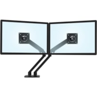 Bras support d'écran pour Moniteur LCD - Noir mat Ergotron - Hauteur réglable - 2 Écran(s) supportés - 24 po (609,60 mm) Support d'écran - 40 lb (18143,69 g) Capacité de charge - 75 x 75, 100 x 100