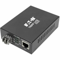 Émetteur-récepteur/Convertisseur de média N785-P01-LC-MM1 Tripp Lite series - 1 x Réseasu (RJ-45) - 1 x LC Ports - Fonction DuplexPort LC - Multimode - 0,03 mil (0 mm) Fibre - Gigabit Ethernet - 10/100/1000Base-T, 1000Base-X - 0,55 km (0,34 Mille) - Système d'alimentation