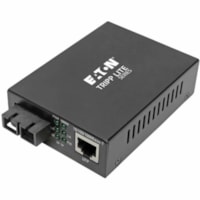 Tripp Lite by Eaton N785-P01-SC-MM2 Transceiver/Media Converter - 1 x Network (RJ-45) - 1 x SC Ports - DuplexSC Port - Multi-mode - 0.05 mil (0 mm) Fiber - Gigabit Ethernet - 10/100/1000Base-T, 1000Base-X - 2 km (1.24 Mile) - Power Supply