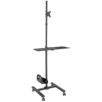 Tripp Lite by Eaton DMCS1732S Display Stand - Up to 32" Screen Support - 17.64 lb (8000 g) Load Capacity - 70.10" (1780.54 mm) Height x 25.70" (652.78 mm) Width x 21" (533.40 mm) Depth - Floor - Steel - Black